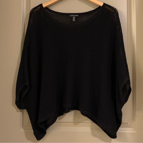 Eileen Fisher Open Stitch Organic Cotton Oversized Semi-Sheer Sweater Size XL - Picture 5 of 13